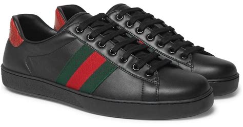 gucci aces snake black|gucci snake sneakers men.